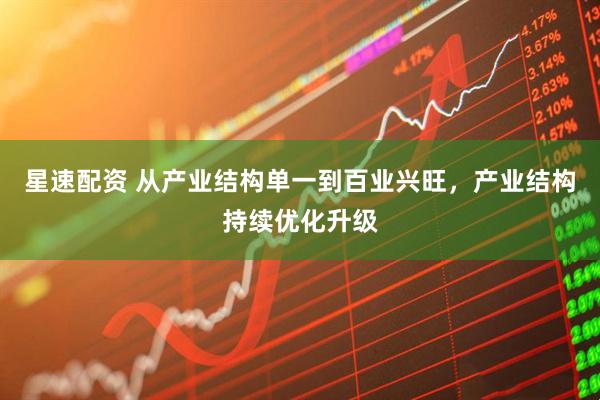 星速配资 从产业结构单一到百业兴旺，产业结构持续优化升级