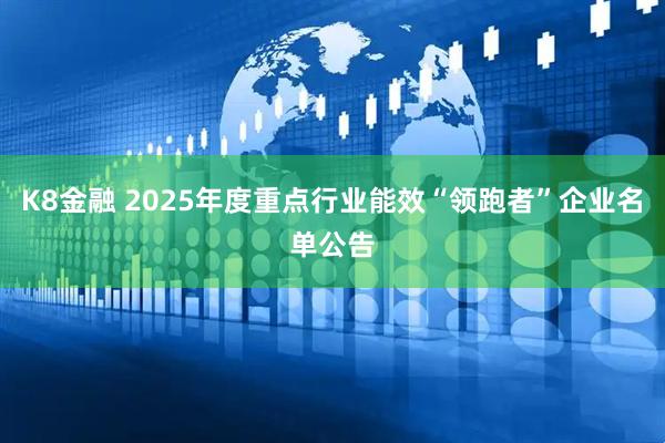 K8金融 2025年度重点行业能效“领跑者”企业名单公告