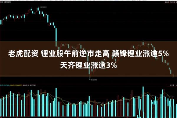 老虎配资 锂业股午前逆市走高 赣锋锂业涨逾5%天齐锂业涨逾3%